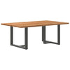Eettafel Rechthoekig Massief Eikenhout Lichtbruin
