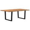 Eettafel Rechthoekig 320X120X74 Cm Massief Eikenhout Zwart