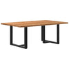 Eettafel Rechthoekig Massief Eikenhout Lichtbruin