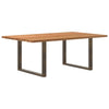 Eettafel Rechthoekig Massief Eikenhout Lichtbruin