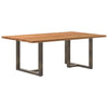Eettafel Rechthoekig Massief Eikenhout Lichtbruin