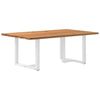 Eettafel Rechthoekig Massief Eikenhout Lichtbruin