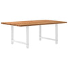 Eettafel Rechthoekig Massief Eikenhout Lichtbruin