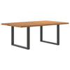 Eettafel Met Natuurlijke Rand Massief Eikenhout Rechthoekig