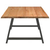 Eettafel Met Natuurlijke Rand Massief Eikenhout Rechthoekig Antraciet