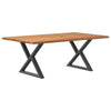 Eettafel Met Natuurlijke Rand Eikenhout Lichtbruin