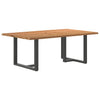 Eettafel Met Natuurlijke Rand Massief Eikenhout Rechthoekig