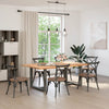 Eettafel Met Natuurlijke Rand Massief Eikenhout Rechthoekig