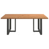 Eettafel Met Natuurlijke Rand Massief Eikenhout Rechthoekig