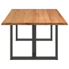 Eettafel Met Natuurlijke Rand Massief Eikenhout Rechthoekig