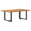Eettafel Met Natuurlijke Rand Massief Eikenhout Rechthoekig
