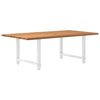 Eettafel Rechthoekig Massief Eikenhout Lichtbruin