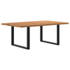 Eettafel Met Natuurlijke Rand Massief Eikenhout Rechthoekig