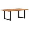 Eettafel Met Natuurlijke Rand Massief Eikenhout Rechthoekig