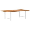 Eettafel Rechthoekig Massief Eikenhout Lichtbruin