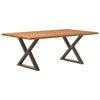 Eettafel Met Natuurlijke Rand Eikenhout Lichtbruin