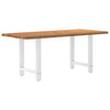 Eettafel Rechthoekig Massief Eikenhout Lichtbruin