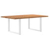 Eettafel Met Natuurlijke Rand Massief Eikenhout Rechthoekig