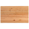 Eettafel Met Natuurlijke Rand Massief Eikenhout Rechthoekig Wit