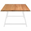 Eettafel Met Natuurlijke Rand Massief Eikenhout Rechthoekig Wit