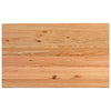Eettafel Met Natuurlijke Rand Massief Eikenhout Rechthoekig Wit