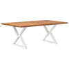 Eettafel Met Natuurlijke Rand Eikenhout Lichtbruin