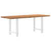 Eettafel Rechthoekig Massief Eikenhout Lichtbruin