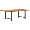 Eettafel Rechthoekig Massief Eikenhout Lichtbruin