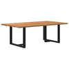 Eettafel Rechthoekig Massief Eikenhout Lichtbruin
