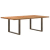 Eettafel Rechthoekig Massief Eikenhout Lichtbruin