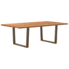 Eettafel Rechthoekig 320X120X74 Cm Massief Eikenhout Natuurlijk Staal