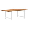 Eettafel Rechthoekig Massief Eikenhout Lichtbruin