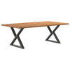 Eettafel Met Natuurlijke Rand Eikenhout Lichtbruin