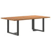 Eettafel Met Natuurlijke Rand Massief Eikenhout Rechthoekig