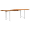 Eettafel Rechthoekig Massief Eikenhout Lichtbruin