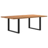 Eettafel Met Natuurlijke Rand Massief Eikenhout Rechthoekig