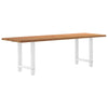 Eettafel Rechthoekig Massief Eikenhout Lichtbruin
