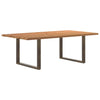 Eettafel Met Natuurlijke Rand Massief Eikenhout Rechthoekig
