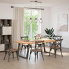 Eettafel Met Natuurlijke Rand 220X120X74 Cm Massief Eikenhout Naturel