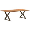 Eettafel Met Natuurlijke Rand Eikenhout Lichtbruin