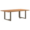 Eettafel Met Natuurlijke Rand Massief Eikenhout Rechthoekig