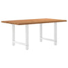Eettafel Rechthoekig Massief Eikenhout Lichtbruin