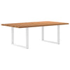Eettafel Met Natuurlijke Rand Massief Eikenhout Rechthoekig