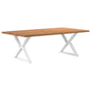 Eettafel Met Natuurlijke Rand Eikenhout Lichtbruin