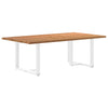 Eettafel Met Natuurlijke Rand Massief Eikenhout Rechthoekig