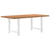 Eettafel Rechthoekig Massief Eikenhout Lichtbruin