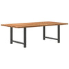 Eettafel Rechthoekig Massief Eikenhout Lichtbruin