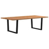 Eettafel Rechthoekig 320X120X74 Cm Massief Eikenhout Zwart