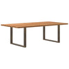 Eettafel Rechthoekig Massief Eikenhout Lichtbruin