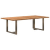 Eettafel Rechthoekig Massief Eikenhout Lichtbruin
